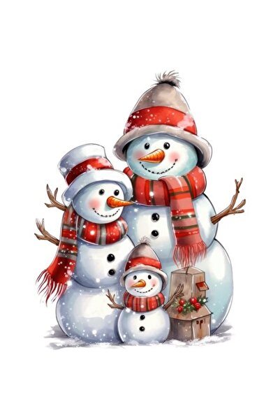 BV Decorative Sticker - Snowmen (White)