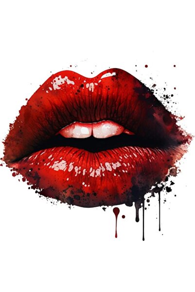 BV Autocolant decorativ - Buze, roșu, 60 cm (1302STK-16)