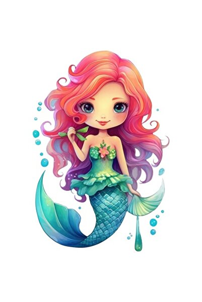 BV Autocolant decorativ, Mica Sirenă, roz, 88 cm