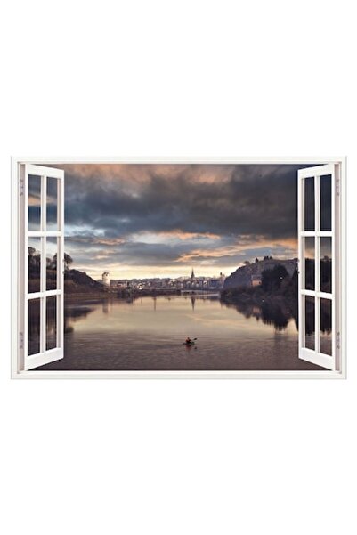 BV Autocolant decorativ, fereastră 3D, Waterford, 85 cm