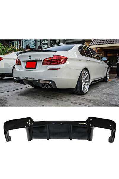 AkmTuning Bmw F10 Vorstainer Difüzör Parlak Siyah Plastik 2010-2017 Arka-difi...