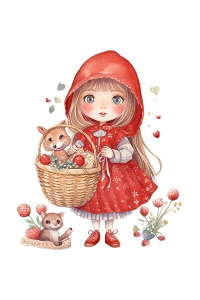 BV Autocolant decorativ - Scufița Roșie (Roșu, 72 cm)