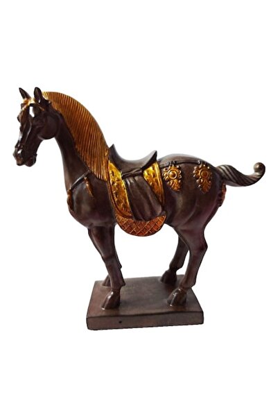 BV Statuetă în formă de cal, maro, 28 cm, TT9052