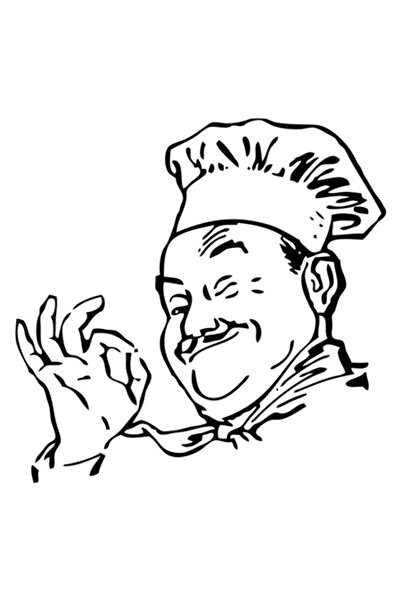 BV Decorative Sticker, Chef, 55 cm