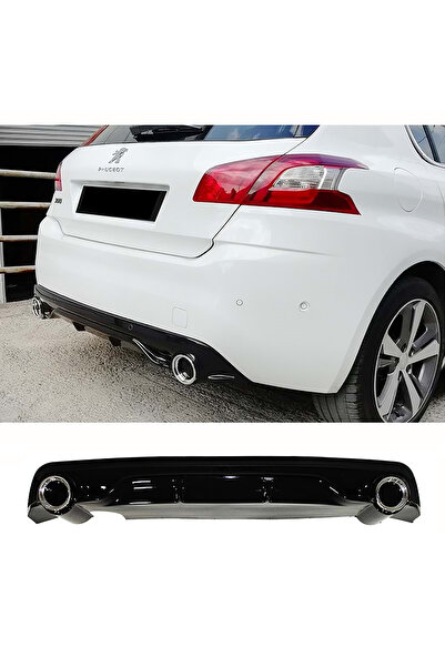AkmTuning Peugeot 308 GT Difüzör Parlak Siyah Plastik 2013 2014 2015 2016 201...