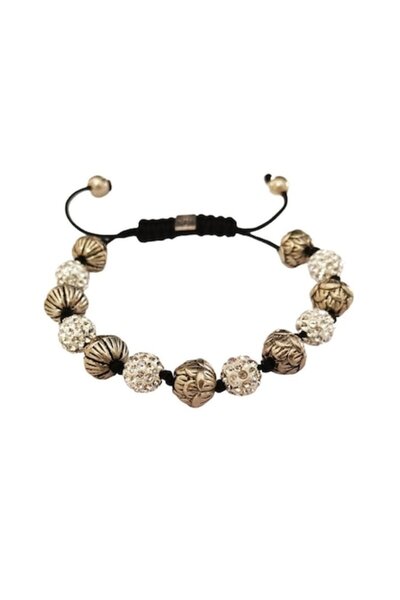 BV Brățară cu pietre de hematit și cristale, argint, BR71