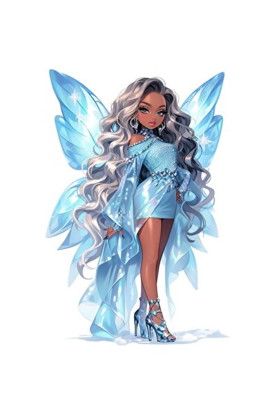 BV Autocolant decorativ - Prințesă - Albastru