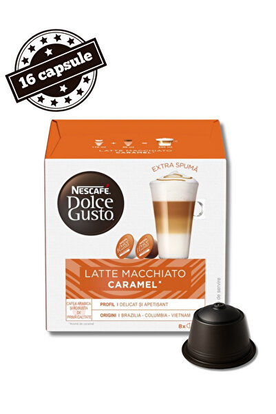 Nescafe 16 (8+8) Capsule Dolce Gusto Latte Macchiato Caramel