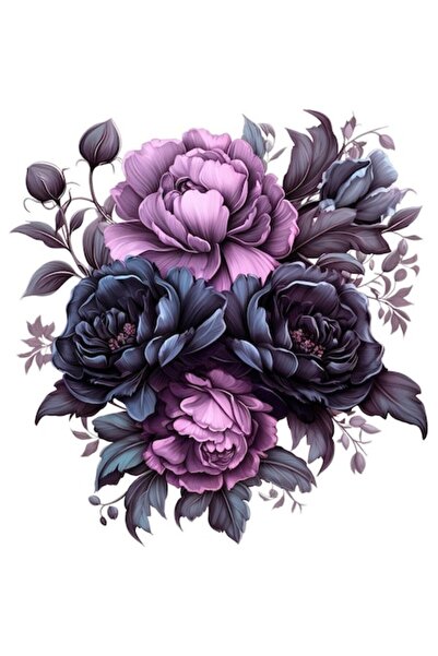 BV Autocolant decorativ, Flori, Mov, 62 cm, 1325STK-7