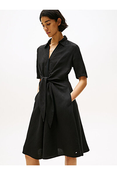 Tommy Hilfiger Women's Linen Vis Knotted Dress