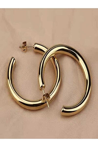 ASLI AKSESUAR Büyük C Halka Küpe