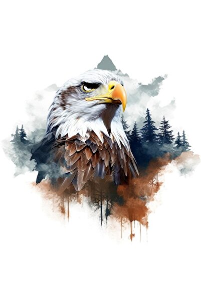 BV Autocolant decorativ, Vultur, Alb, 62 cm