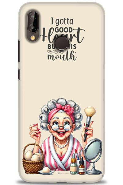 Rulet Aksesuar حافظة متوافقة مع هاتف هواوي P20 لايت HD مطبوع + واقي شاشة سيرا...