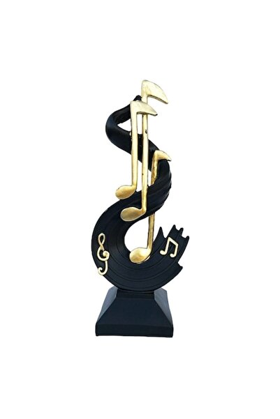 BV Figurină decorativă - Toga muzicală cu note, Negru, 28 cm