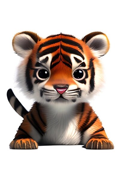 BV Decorative Sticker, Tiger, Orange, 66 cm
