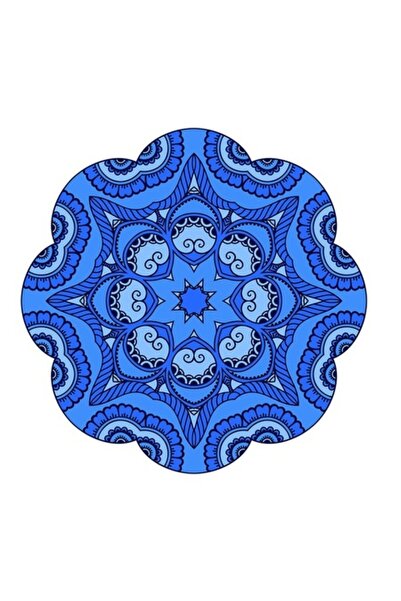 BV Sticker decorativ Mandala, Albastru, 50 cm, 1066STK