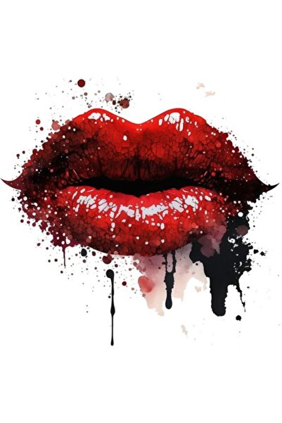 BV Autocolant decorativ - Buze, Roșu, 60 cm