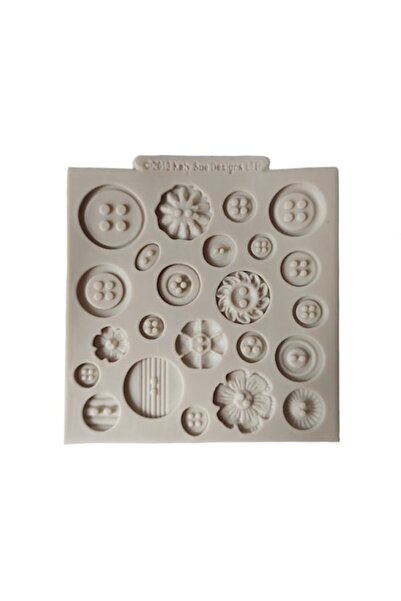 BV Silicone Fondant Mold Button Mold, Gray, 10 cm