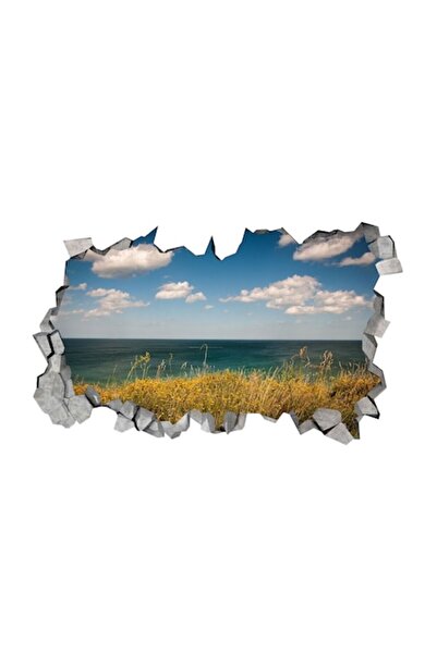 BV Autocolant decorativ 3D „gaură în perete” - Ocean, 85 cm