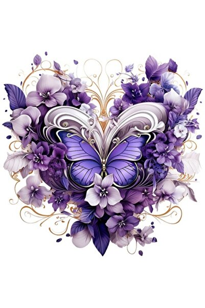 BV Autocolant decorativ fluture, violet, 61 cm (1316STK-2)