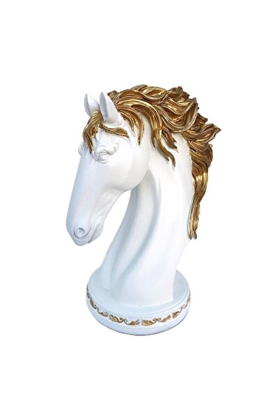 BV Decorative statuette, Horse bust, White, 24 cm, 216H-2