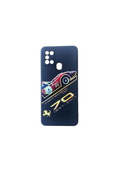 BV Carcasă de telefon compatibilă cu Samsung Galaxy A21s, neagră, Ferrari 250...