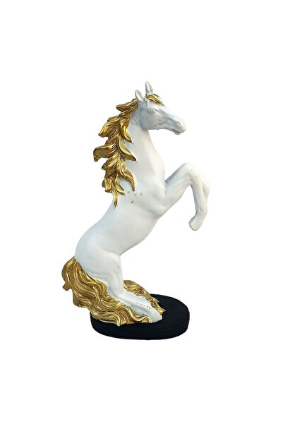 BV Horse-shaped statuette, White, 30 cm