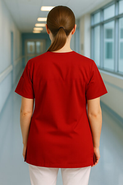 mirach 4-Pocket Nurse and Doctor Scrubs Single Top Uniform Hospital Surgical Uniform Comfortable Medical Clothing