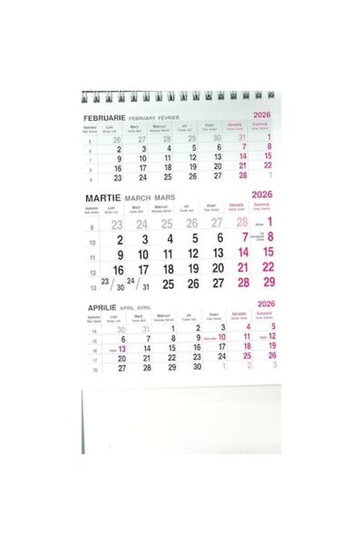 O-PRESS Calendar triptic magnetic 2026, O-Press, format A5,