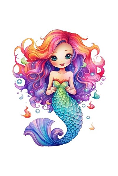 BV Autocolant decorativ, Mica Sirenă, Mov, 76 cm, 1344STK-2