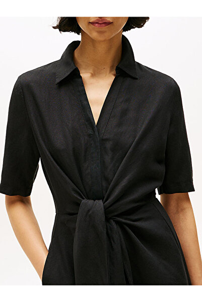 Tommy Hilfiger Women's Linen Vis Knotted Dress