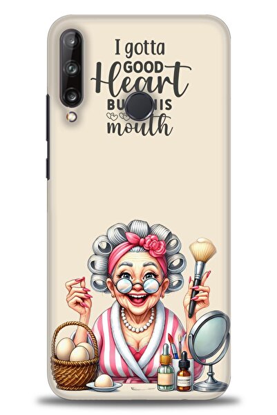 Rulet Aksesuar غطاء متوافق مع هاتف هواوي P40 Lite E HD مطبوع - غطاء سيليكون م...