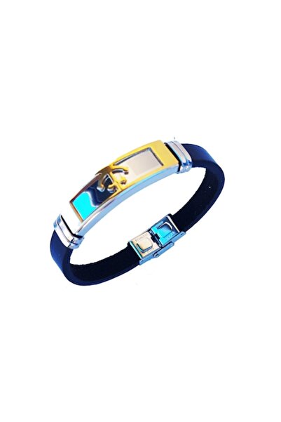 BV -leather bracelet with stainless steel anchor (A4B40)