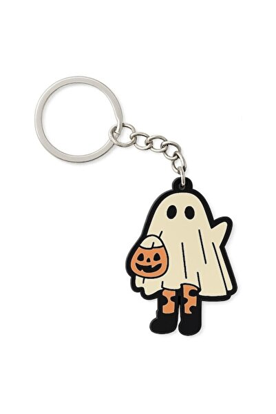 OEM Halloween Ghost Keychain, White, 9 cm, practical and decorative accessory