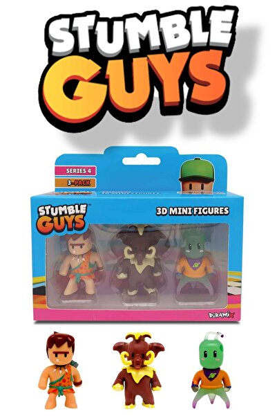 TOYFEST مجموعة شخصيات صغيرة من سلسلة Stumble Guys مكونة من 3 قطع - شخصية كايف...