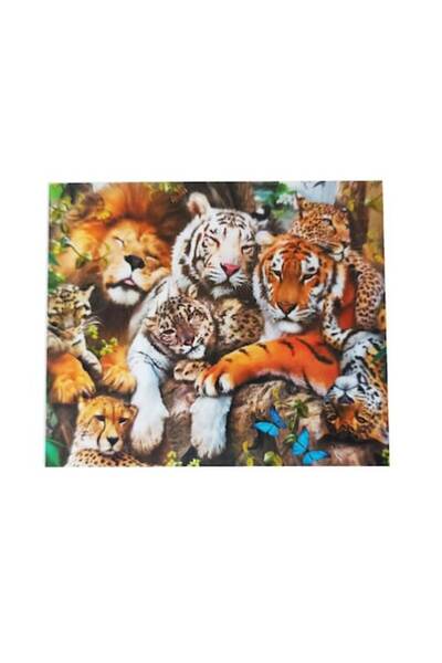 BV Set de pictură cu diamant 5D, model animale sălbatice, 50 cm