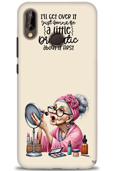 Rulet Aksesuar حافظة متوافقة مع هاتف هواوي P20 لايت HD مطبوع + واقي شاشة سيرا...