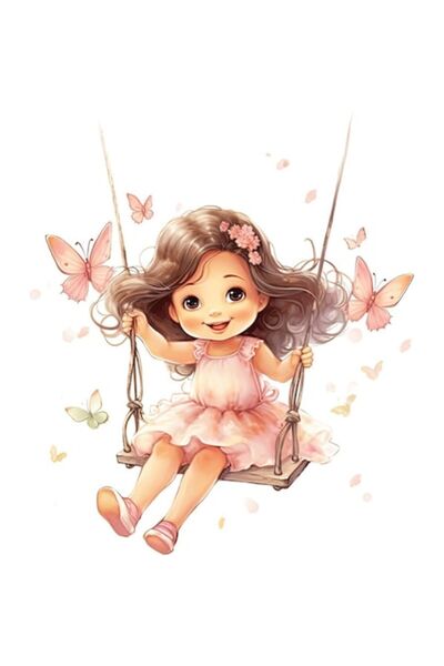 BV Autocolant decorativ, Mică prințesă, roz, 69 cm