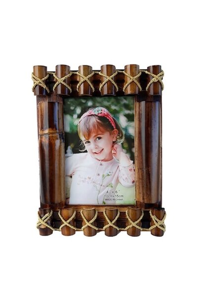 BV Wooden photo frame with rope braids, 10x15, 1383G