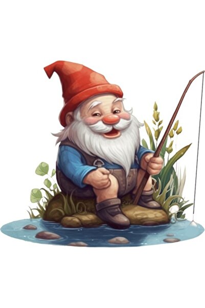 BV Sticker decorativ, Gnom Fericit, Multicolor, 65 cm