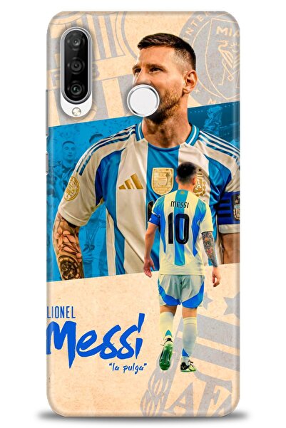 Rulet Aksesuar غطاء متوافق مع هاتف هواوي P30 لايت HD مطبوع - غطاء سيليكون بتص...