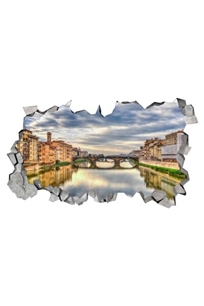 BV Autocolant decorativ, 3D gaură în perete, debarcader, 85 cm, 170STK-1