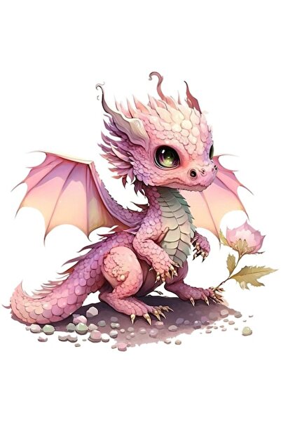 BV Autocolant decorativ, Dragon, Roz, 60 cm, 1262STK-5