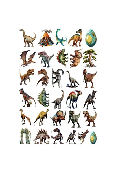 BV Autocolant decorativ cu dinozauri, impermeabil 90x60 cm