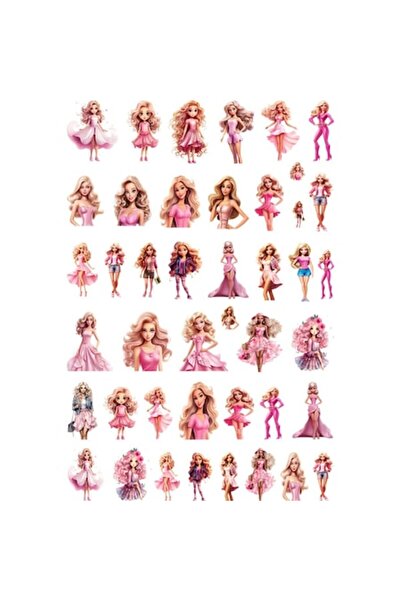 BV Διακοσμητικό αυτοκόλλητο κούκλα Barbie, αδιάβροχο 90x60 cm, 1305STK-2