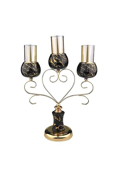 BV Μεταλλικό κηροπήγιο με 3 βραχίονες, Luxury, 36 cm, 1201H