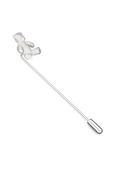 6AM Ceremony Broșă de rever din argint cu ursuleț texturat