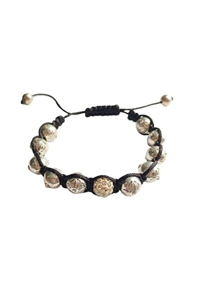 BV Brățară cu pietre de hematit și pandantiv, argint, BR70