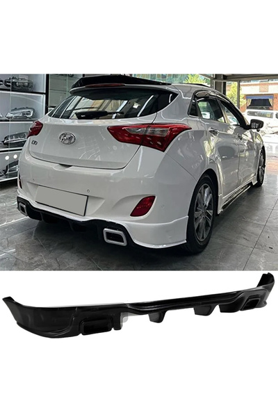 AkmTuning Hyundai İ30 RS Arka Ek Difüzör Siyah Plastik 2012-2017 Arka-difizör...