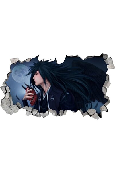 BV Autocolant decorativ, gaură 3D în perete, Anime, 85 cm